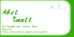 abel knall business card